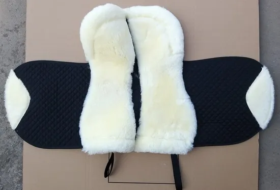 Factory Sale Real Lambskin Saddle Pad with Fur Edge