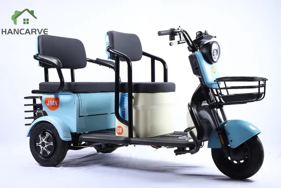 Hancarve 3 Wheel Light Electric Passenger Scooter Tricycle for Adult
