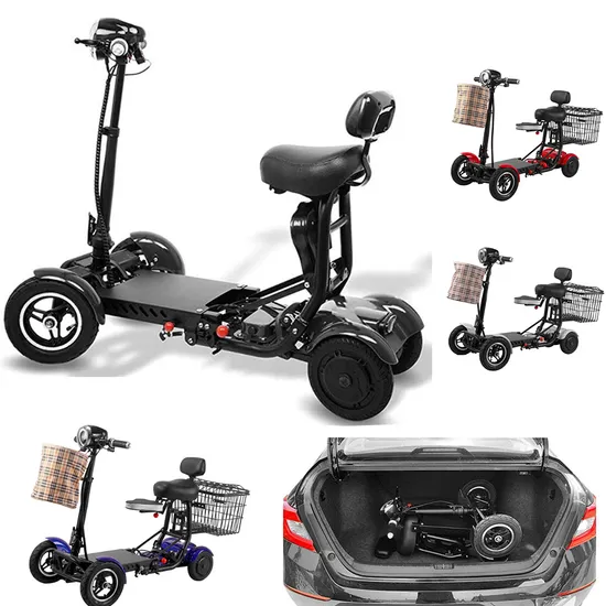 New Power Adults Foldable Elderly Handicap Disabled Lightweight Folding Senior Electric Mobility Scooter