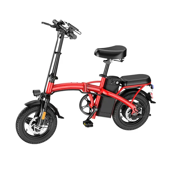 New Electric Bike Foldable Ebike 48V 350W Voltage Lithium Battery Detachable Riding Folding E Bike 14 Inch Frame Portable Foldable Bike