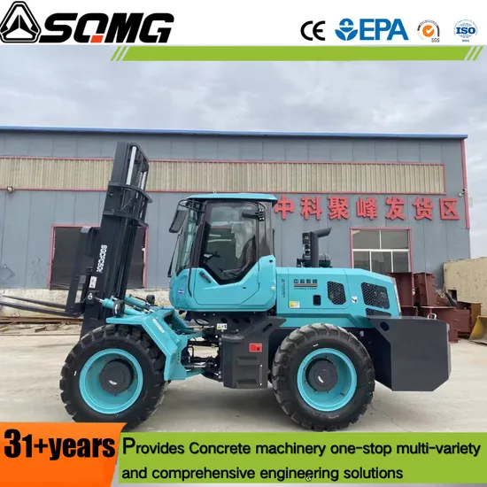 Factory Price OEM/ODM 4WD 3 3.5 4 5 Ton 5500 Kg 4X4 Diesel off-Road Rough Terrain Diesel Offroad /All Terrain / Mini Wheel Heavy Duty Forklift with CE