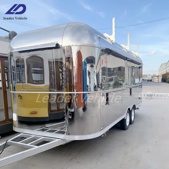 2025 New Factory Customized Catering Full Equiped Complete Kitchen Freezer Ice Cream Coffee Food Shop Large Mobile Pizza Airstream Fast Food Truck for Sale