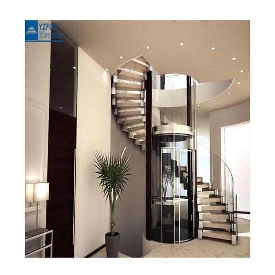 Circular 3 Floors Elevator for Home Circular Glass Panoramic Elevator