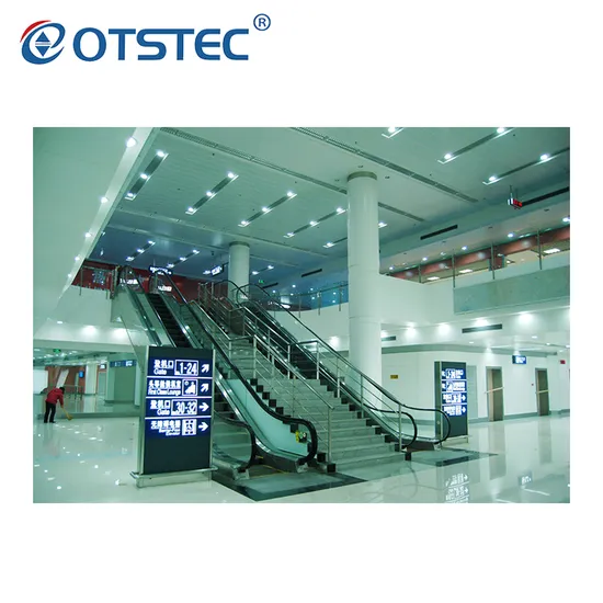 0.5m/S 30 Degree Tempered Glass Commerce Escalator Lift with LED Light