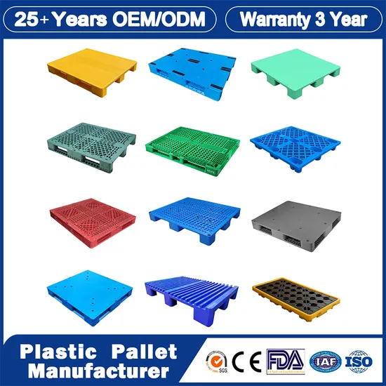 4 Way Entry Industrial Reversible Stackable One Way Export Printing Oil Drum Spill Warehouse Storage HDPE Euro Heavy Duty Plastic Pallet Manufacturer