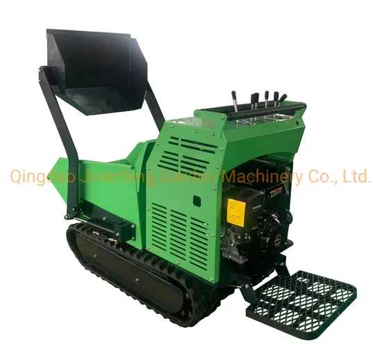 Hydraulic Gasoline Farm Work Transporter Crawler Tracks Mini Power Barrow Dumper