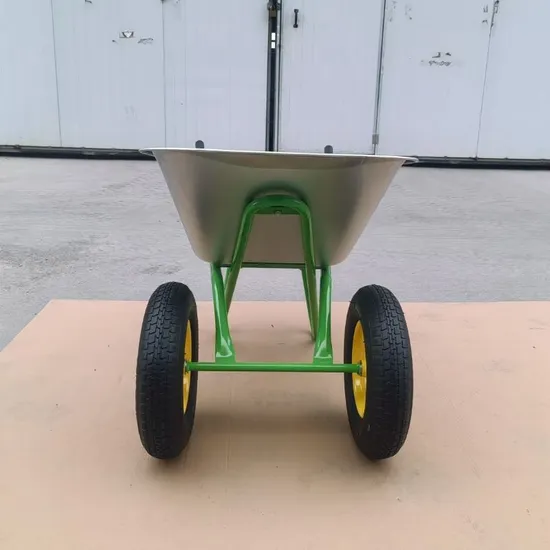 Double Wheel Russia Wb6418s Wheelbarrow for Construction and Garden