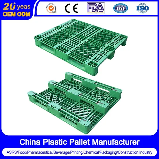 HDPE Heavy Duty Warehouse Storage Euro Industrial Flat Anti Recyclable Nestable 3/6/9 Feet Runner Printing Oil IBC Spill Containment Water Bottle Plastic Pallet