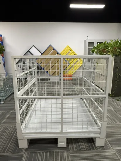 Foldable Steel Storage Cage Durable, Moisture-Proof Iron Galvanized and Metal Construction Heavy Duty Storage Box Durable Metal Wire Container 1200*1000*750mm