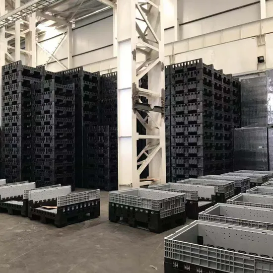 Foldable Pallet Box 1200X1000X595mm Container for Autoparts Collapsible Plastic Pallet Box