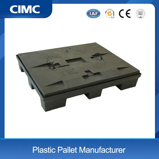 Secure and Stackable Plastic Pallet Box for Warehouse Storage and Distribution