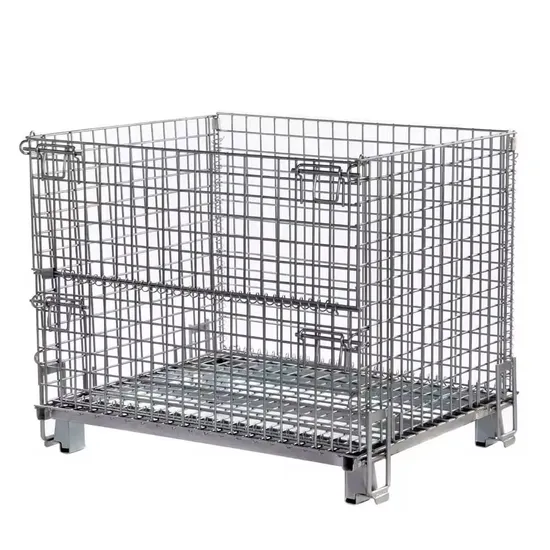 Storage Cage Cart Logistics Iron Cage Workshop Iron Basket Thickened Basket Mesh Turnover Box Sorting Materials