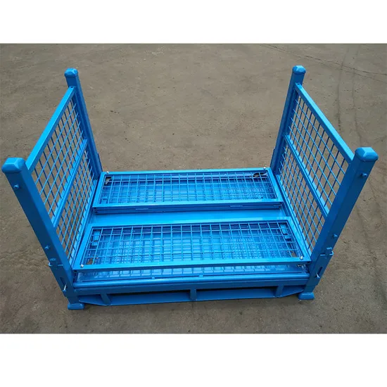 High Quality Customized Warehouse Rack Storage Iron Steel Box Metal Container Manufacturer Turnover Box Collapsible Warehouse Crates Metal Pallet Rack Storage