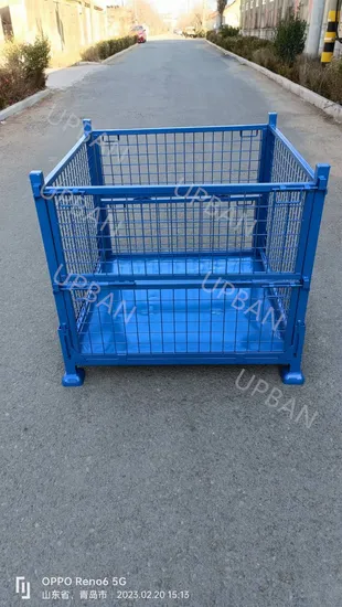 Foldable Storage Steel Wire Mesh Pallet Wire Pallet Cages for European Market