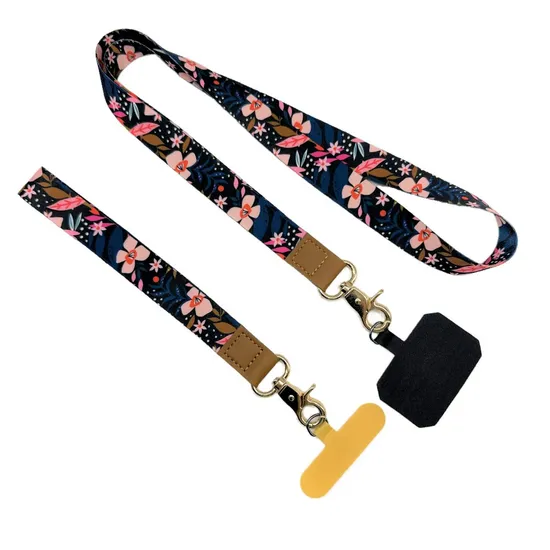 Office Products Mobile Phone Lanyard Polyester Heat Transfer Lanyard