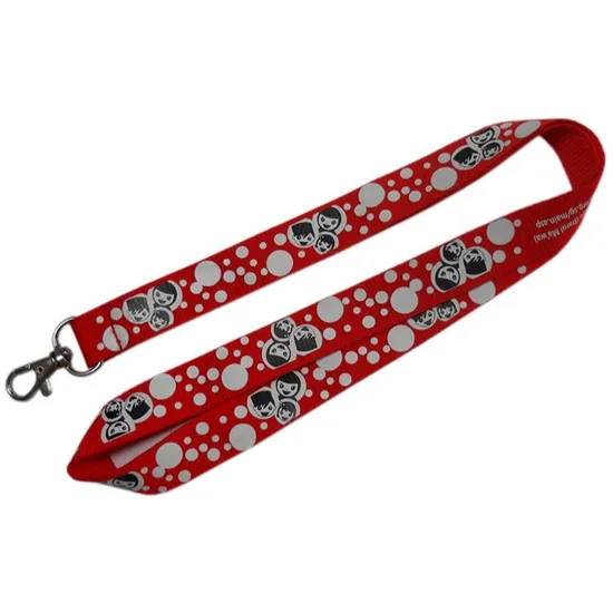 Sublimation Printed Eco-Friendly Breakaway Polyester Keychain Nylon Lanyard Satin Neck Woven Lanyards with ID Card Badge Holder