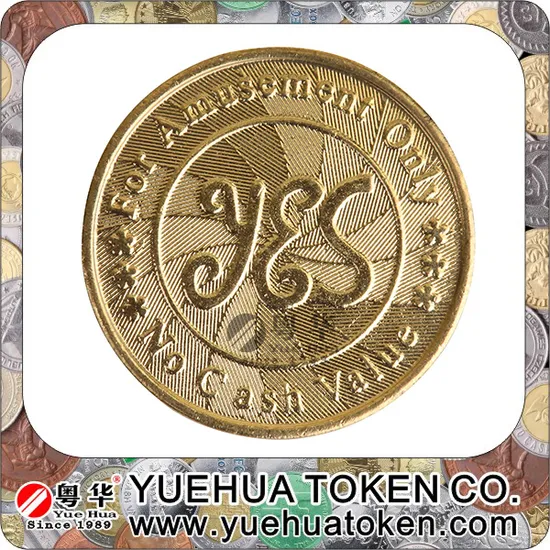 Free Sample Wholesale Customized Laundry Amusement Custom Arcade Game Token Coin Metal Game Coins for Coin Operated Vending Machine Gold/Silver Color