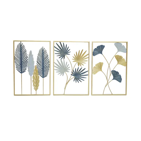 Interior Ornament Luxury Gold House Wrought Metal Wall Art Hanging Home Decor