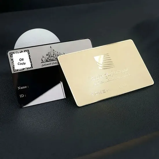 Custom NFC Blank Metal Metallic Gold Magnetic Business NFC Mirror Cards Blank with Logo NFC Metal