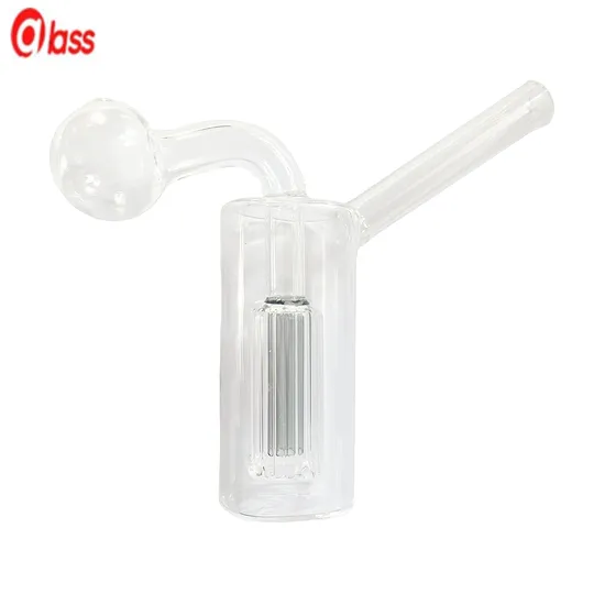 Glass Smoking Water Pipes Inline Perc Recycler Bubbler 10mm Joint Hookah with Hose and Bowl Mouth Filter Glass Oil Burner Pipe