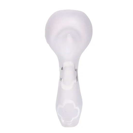 Different Sizes Transparent Frosted Crafts Artificial Blown High Borosilicate Smoking Glass Pipe