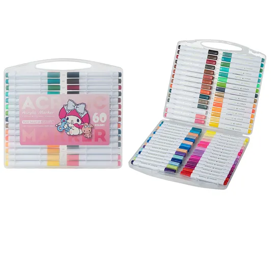 Low Odor Acrylic Marker Set with Versatile Bullet Tips