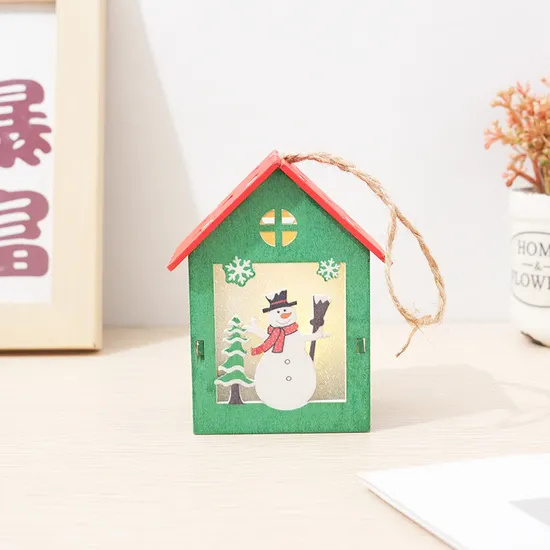 Christmas Ornament Light Cabin Snow House Christmas Ornament Gift Christmas Tree Pendant