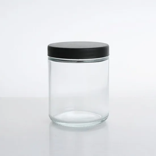 Wholesale Custom 8oz Clear Wide Mouth Straight Sided Making Scented Candle Glass Jar with Metal Lid