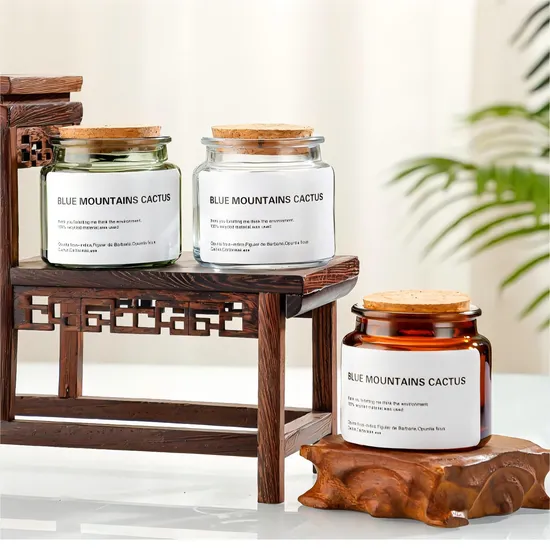 Painted Candle Holders Candlestick Glass Candle Container Wedding Christmas Candle Jar