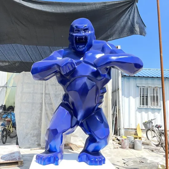 Modern Art Life Size Big Resin Donkey Sculpture Gorilla King Kong Statue