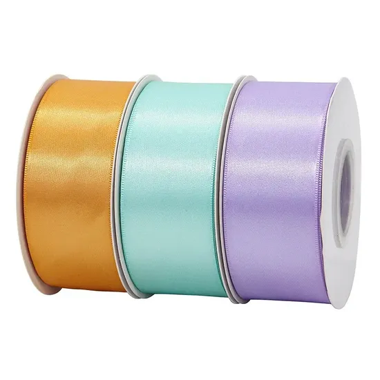 Decoration Polyester Ribbon 1 12 100 Yards Roll 1.5inch Blue Ribbon Roses Gift Satin Ribbons 4cm for Flowers