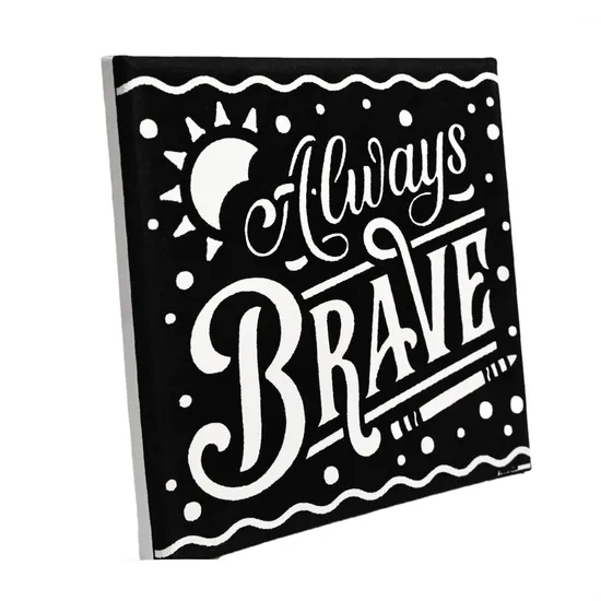 Idocraft 6*6 Inch Black Flocking Painting Canvas, 1 Pre Printed Painting Board 6 Colors and 2 Brushes, for Paint Beginners or DIY Art Lovers, Home Decor