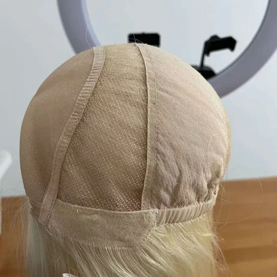 Youzi Russian White Blonde Hand Tied 5*5 Inch Mono Top Medical Wig