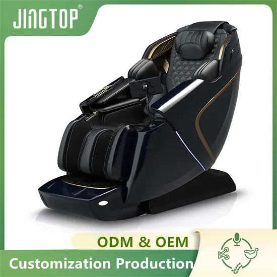 Jingtop 4D Luxury Soft Power Movement Big Touch Screen Piano Lacquer Extended SL Track Injection Molding Wireless Charge Calf Rub Stretch Massage Chair