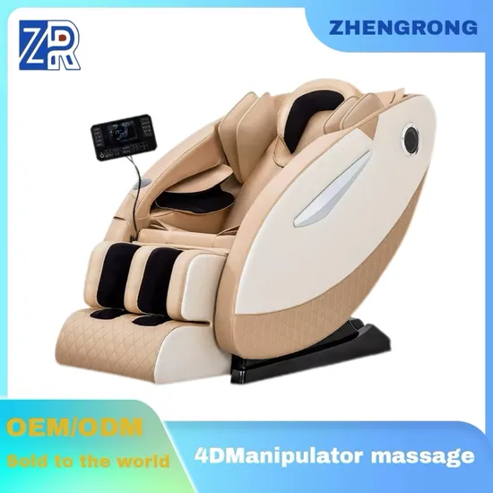Zr 2025 4D 3D Cheapest New Automatic Recliner Sofa SL Rail Massager with Manipulator Body Therapy Hot Compress PU Leather Lift Massage Chair