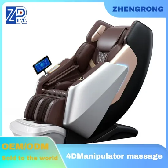 Zr 2025 Best 3D 4D Automatic Adjustable Hot Compress Massager with Music Vending PU Leather Electric Full Body Zero Gravity Deluxe Massage Chair