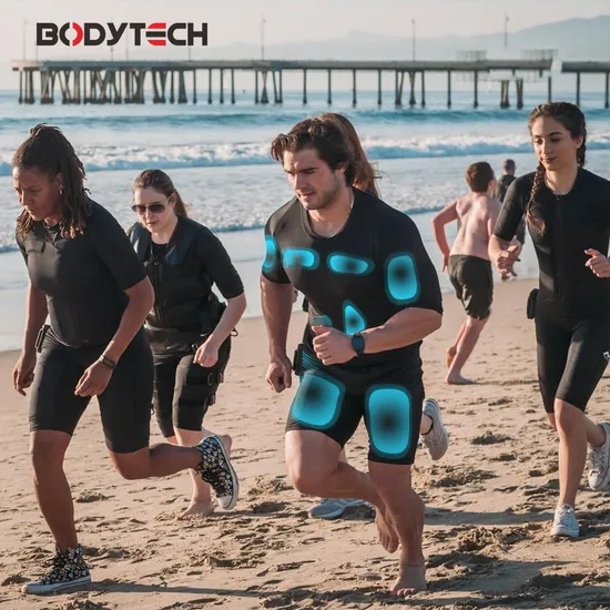Full Body Muscle Stimulation Wireless Dry EMS Fitness Training Suit