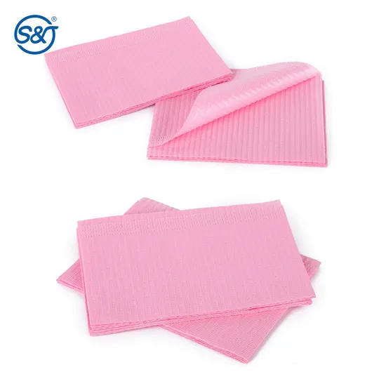 SJ Waterproof Patient Napkins CE Medical Tray Cover Table Nail Covers Patient Disposable Dental Bibs for Oral Care Teeth Whitening
