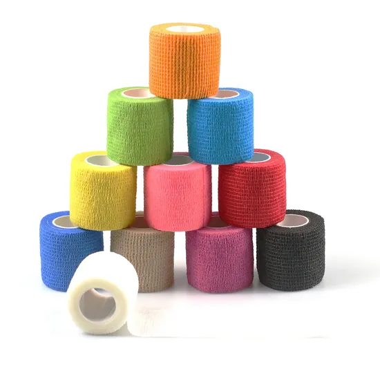 Self-Adhesive Cohesive Colorful Elastic Medical Compression Non-Woven Bandage