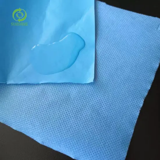 New Product PE Film Laminated Hydrophilic Smpe Medical Nonwoven Fabric for Drape Reinforcement