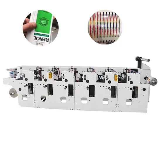 Narrow Web Adhesive Paper PP PVC PE Pet BOPP OPP Film Labels IR UV 3/4 /5/6/7/8 Colors Flexo/Flexographic Printing Machine Flexographic Printer