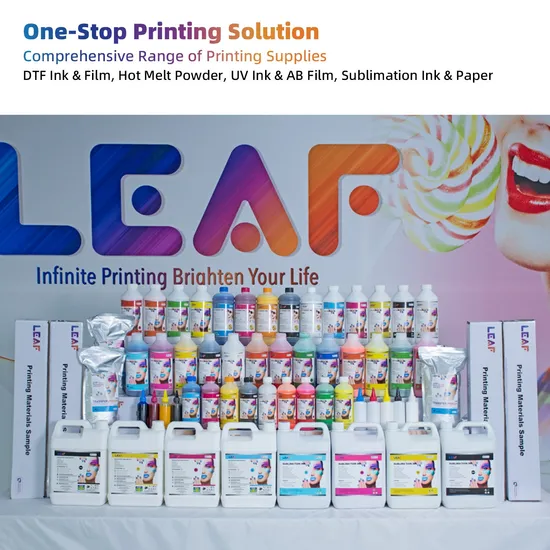Leaf Dtf Ink Pigment Ink CMYKW 4 and 8 Colors about Digital Printing