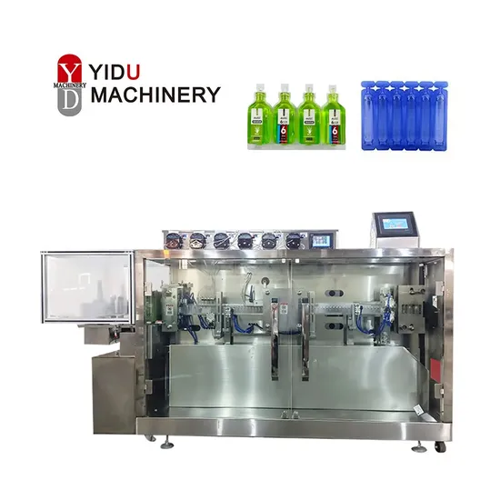High Speed 5ml 10ml 30ml Automatic Plastic Ampoule Bottle Filling Sealing Liquid Filling Machine