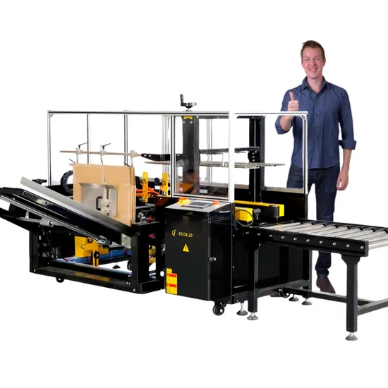 Black Color Automatic Bottom Seal Folding Box Case Carton Erector Machine
