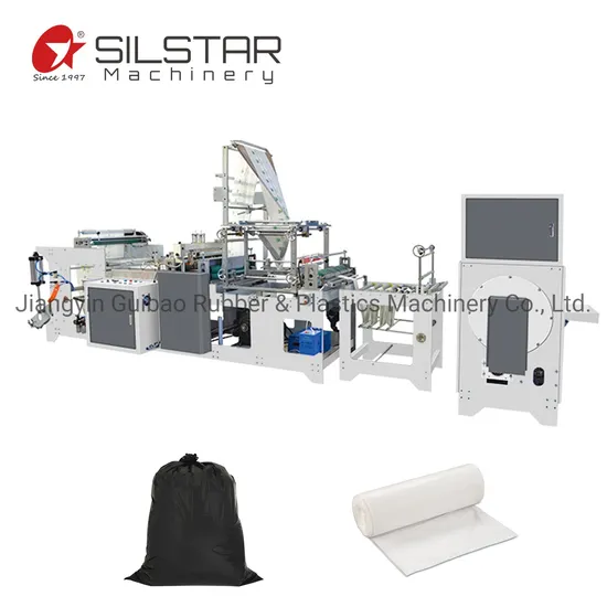Automatic Bottom Seal Black Plastic Garbage Bag on Roll Trash Bag Making Machine