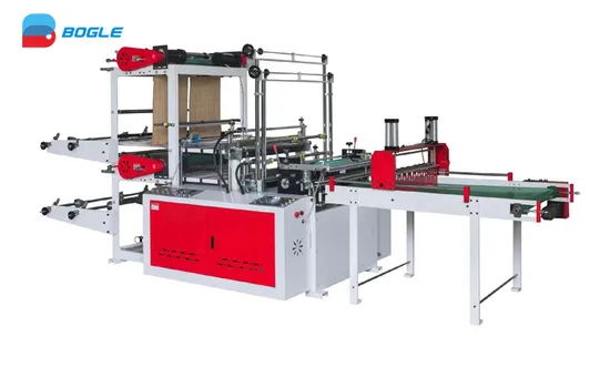 Computer Control Double Decks Four Lines Bottom Sealing Cold Cutting HDPE LDPE Poly PE Polythene Flat Open End Plastic Bag Making Machine