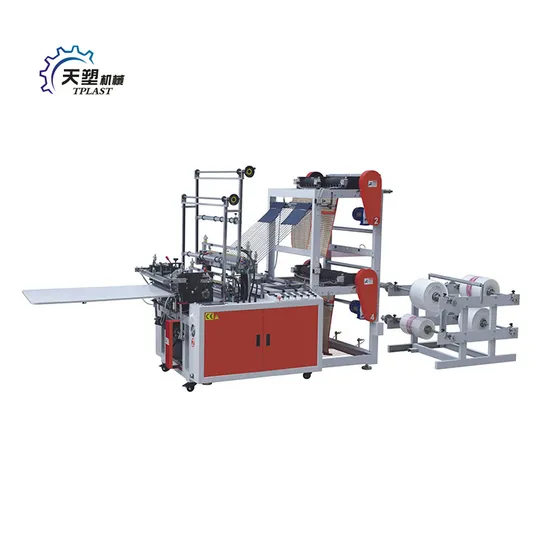 High Speed Nylon Plastic Biodegradable Garbage T-Shirt Flat Shopping Bag Making Machine Price
