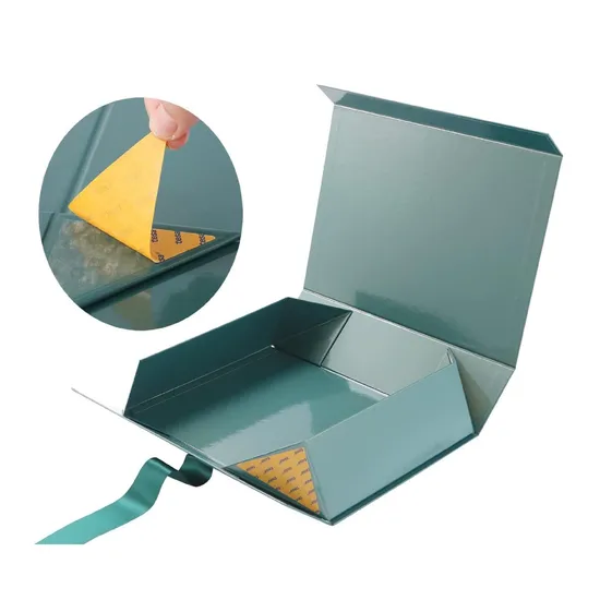Custom Wholesale Luxury Rigid Folding Foldable Cardboard Packing Paper Packaging Gift Box with Magnetic and Ribbon
