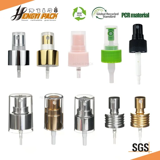 SGS ISO Fine Mist Sprayer 0.1cc 0.12cc 0.15cc 0.25cc 1.0cc/Aluminium UV Coated/Perfume Spray /Chemical Resistant All Plastic PCR Material for Cosmetic Package