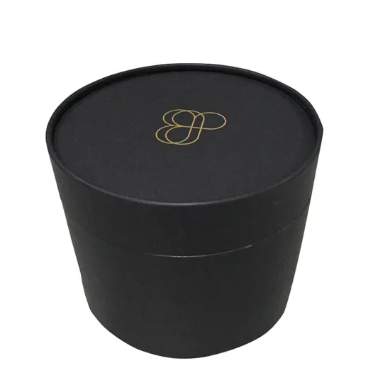 Custom Cylinder High Quality Printing New Design White Black Paper Tube for T Shirt Packaging